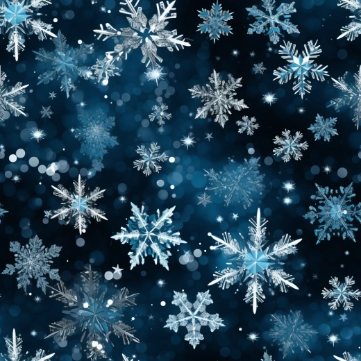 寒梅銀雪，數(shù)碼紙上的藍(lán)銀雪花，高清景觀