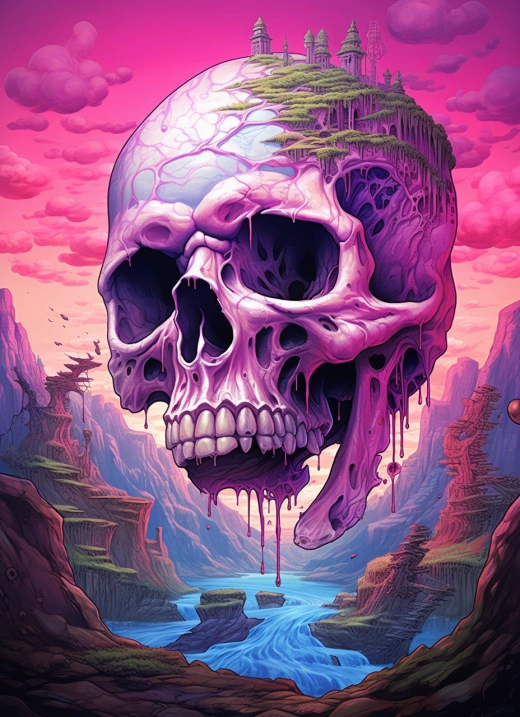 《奇幻蘑菇島：絢麗多彩的熔化幻境》