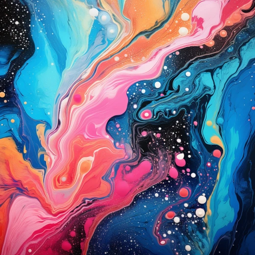 幻彩梯度色的超寫實虹光丙烯澆注畫