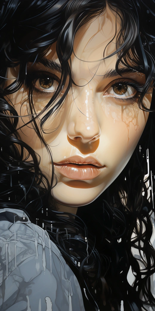 超現實香草油，極近距離細節，美麗眼眸：藝術家Artgerm、Milo Manara、Norman Rockwell和mcbess，絕對震撼！