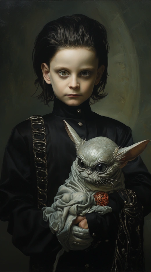 一位年輕的OZZY OSBOURNE與一個7歲男孩