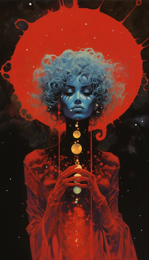 炫彩宇宙：BASK，菲利普·德呂耶創作，科幻幻想類畫作