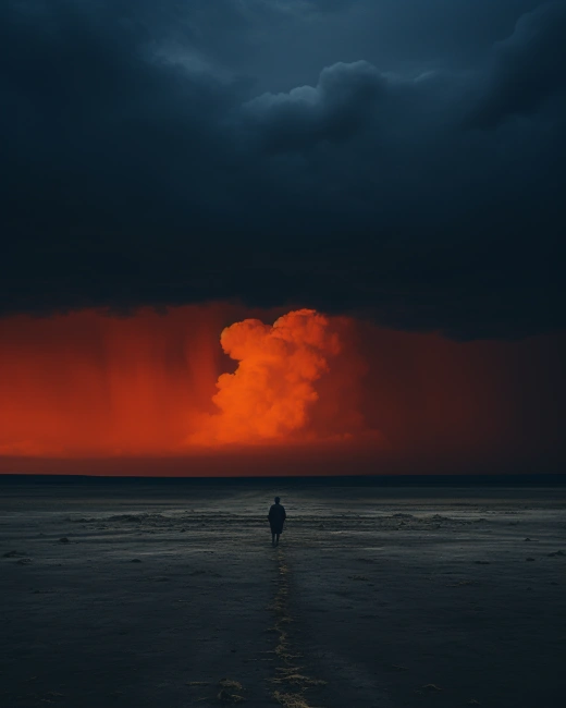 神秘景觀：朦朧天空，極簡之美