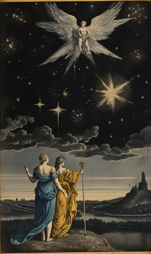 《星空中的戀人與天使》