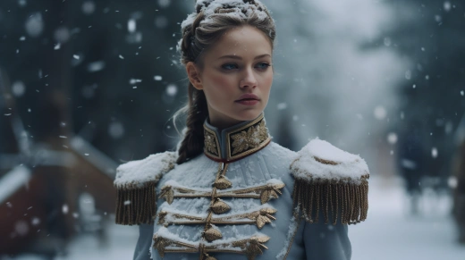 雪中女士：楓丹白露的劍士在樹林中展現情感的電影色彩