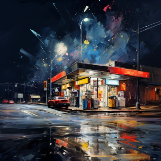 夜幕之城：便利店光影。