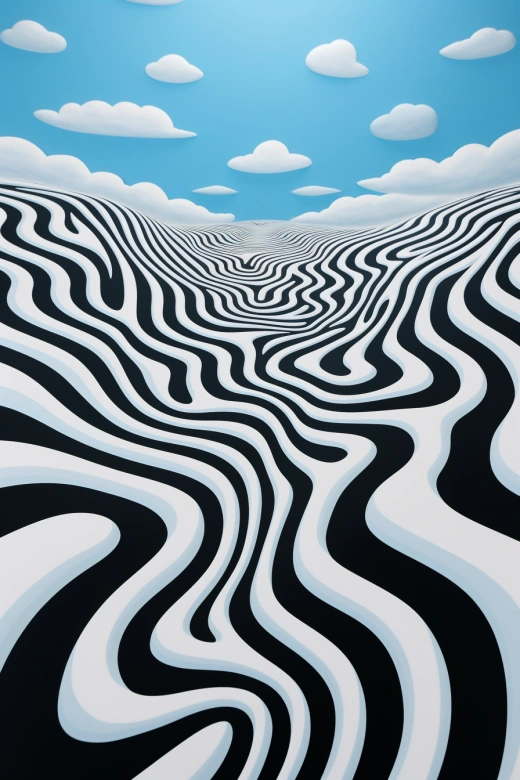 奇幻的海底世界：Op Art Cartoon中的Atoll，然而，為何如此美妙？
