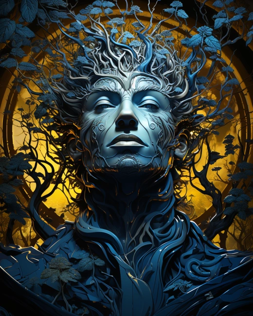 幻覺之林：藍與靛繪，樹與魅影共舞