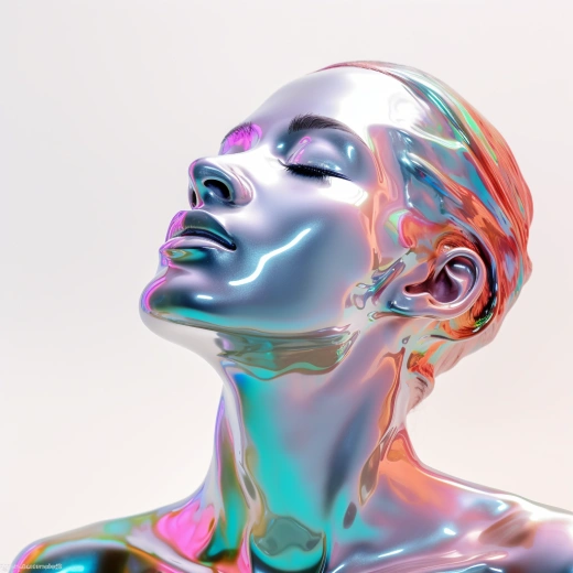 Z世代，女人的身影，沒有臉，閉著眼睛，從