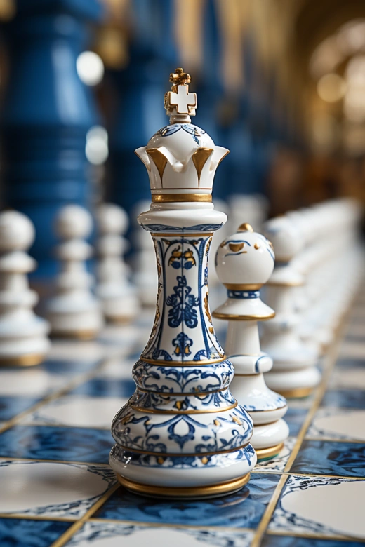 “極致透視，深度縱深，攝影中的女王棋盤與藍色磚，魅力無法擋。”
