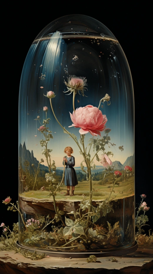 幻境小行星，玻璃瓶中的小王子與玫瑰