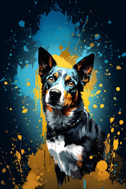 澳洲牧牛犬：復古噴漆描繪，時尚漫畫中的經典形象