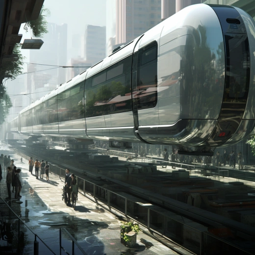 《鏡界之城：懸浮單軌上的未來長途科幻列車》