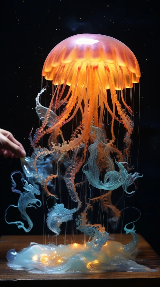 《海洋之夢：絢麗細膩的水母煙花》