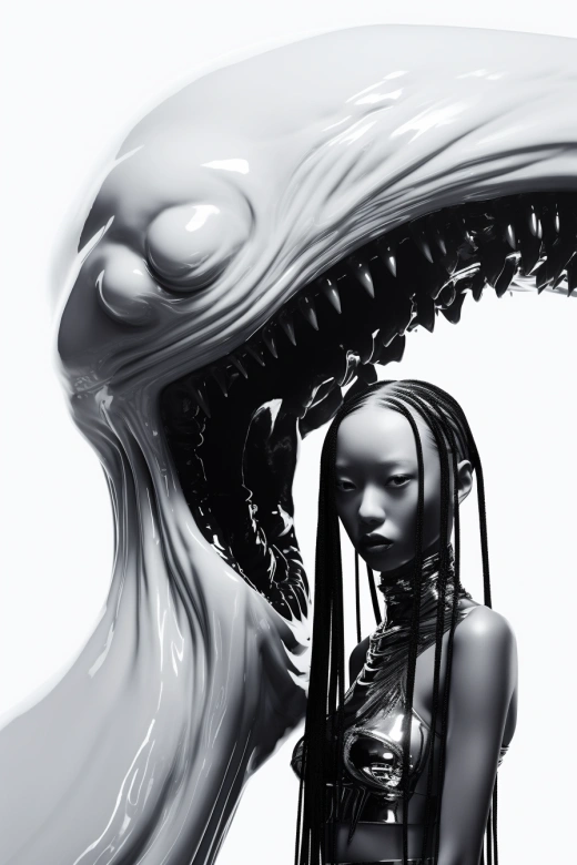 幻境里的瑰麗奇觀：酸性陰陽雜糅, 紋風不動雙眸的亞裔超模廣告