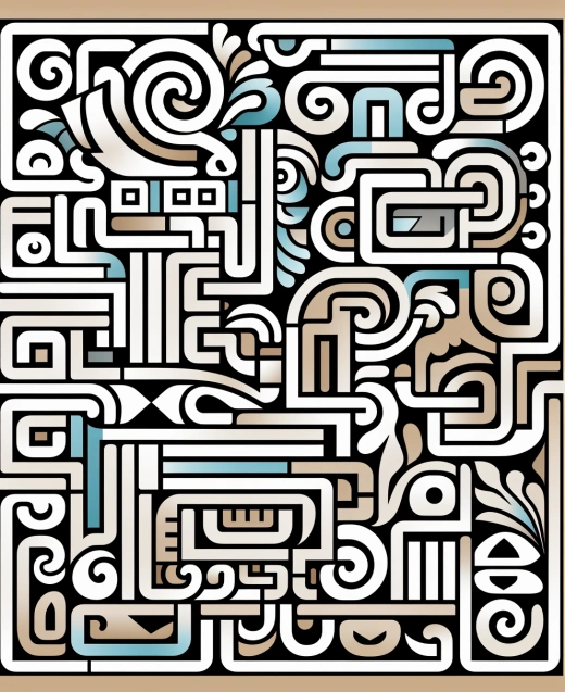 秘魯紡織品：極簡(jiǎn)主義2D黑線(xiàn)描繪的成人涂色頁(yè)