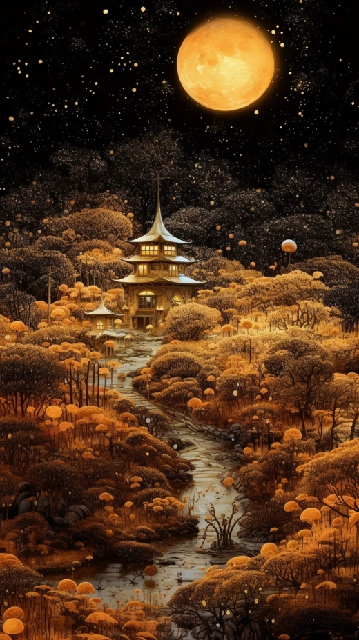 夢幻萬圣節(jié)，金絲細(xì)工下的彩虹童話，靈感來自Kay Nielsen和Junji Ito與Moebius，心靈之眼的景象。