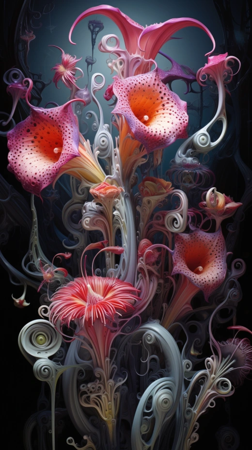 夢幻外星花朵，精致細節