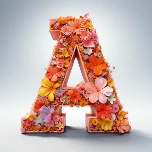 可愛的3D字母A在白色背景下閃耀，Dribble風格渲染，充滿趣味與表達力。