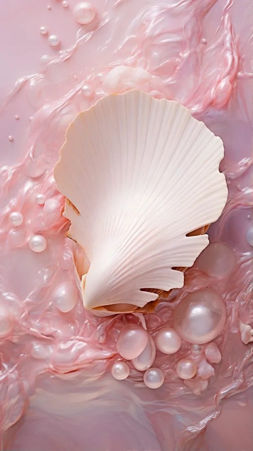 珍珠粉色中閃耀的海貝低語