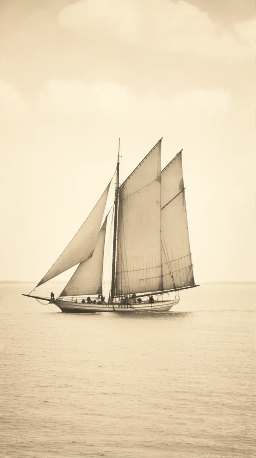 1950年代经典帆船摄影：负空间与粗糙颗粒的魅力