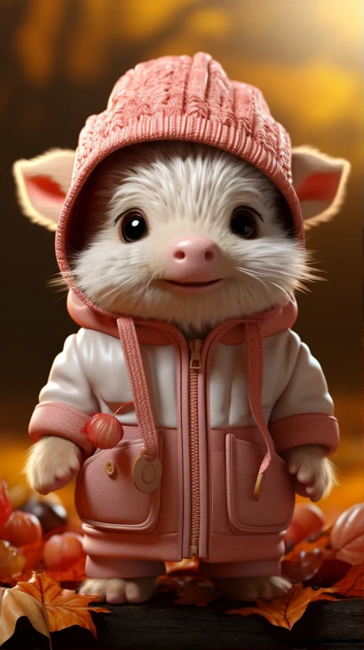 超可愛白豬仙子，Pixar風格動畫角色