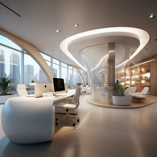 优美设计办公室室内图片标题：时尚办公空间之美