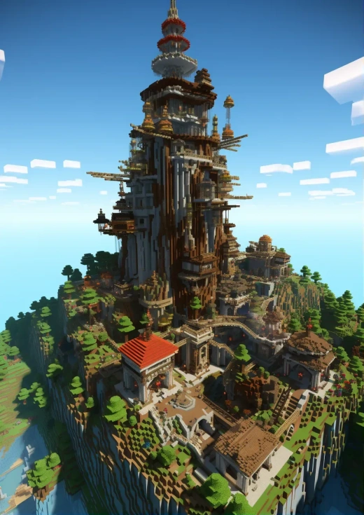 《團結協作，共創輝煌——Minecraft玩家共同打造壯觀紀念碑》