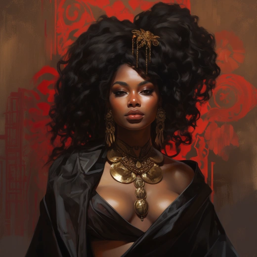 “獨特風格繪制的黑人女性肖像：Niyigena Romeo的創(chuàng)作之美”