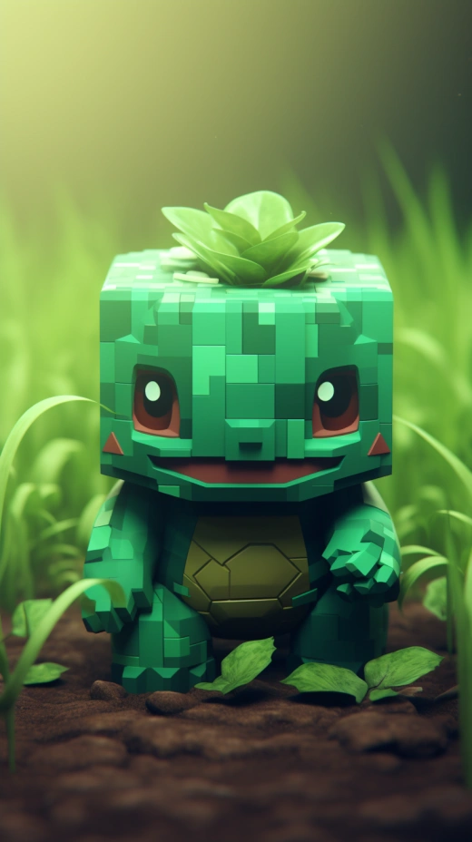 《超高清像素美學(xué)，Minecraft中的妙蛙種子君》