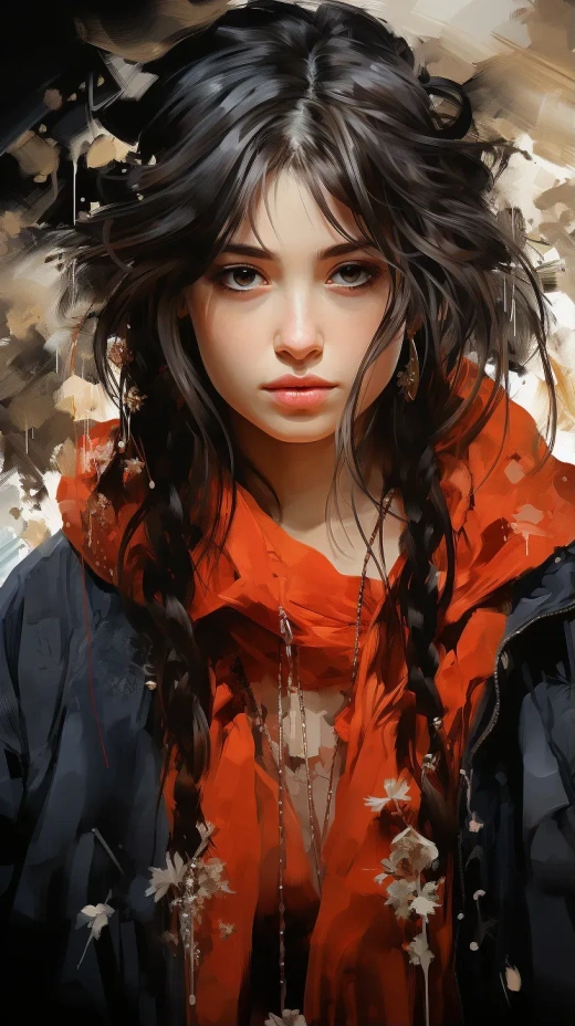 水彩女孩畫：Ghy風格，32k uhd高清，傳統(tǒng)油畫技法與動漫人物的完美結合