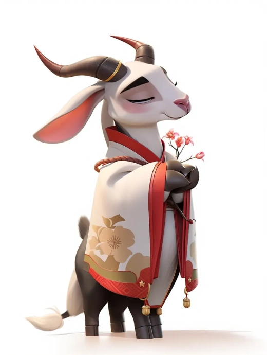 《中国十二生肖：山羊篇》3D动画角色设计，高清16K分辨率，自然光线渲染