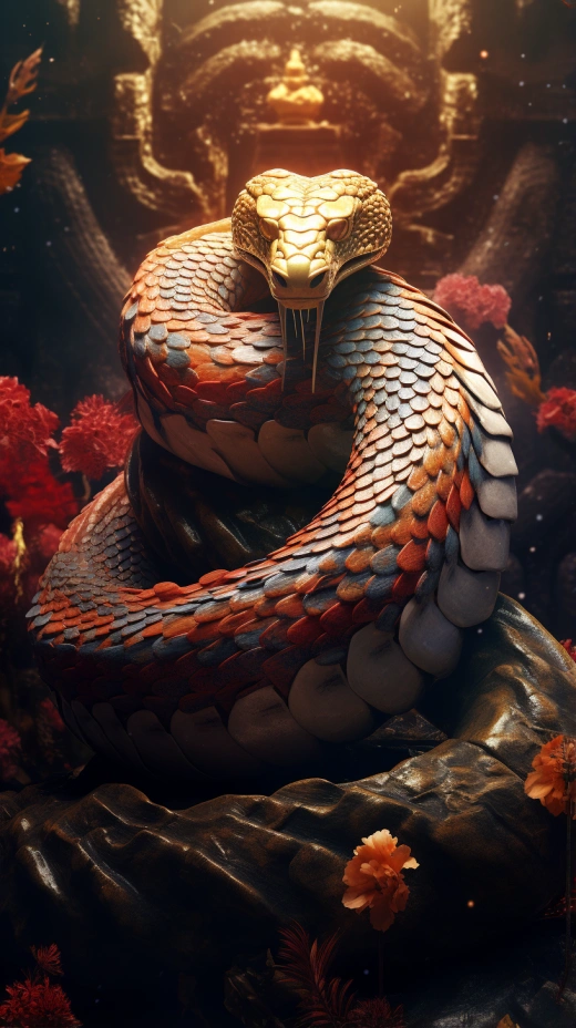 絢麗紋理銳利呈現(xiàn)，數(shù)字藝術(shù)風(fēng)，華夏蛇年，吸引你的眼球！