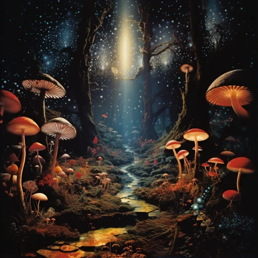 魔幻蘑菇：超現實夢境與宇宙恐怖的光輝幻視