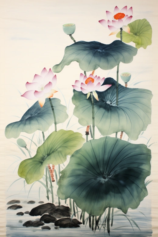 清新脫俗，守正出奇：齊白石水彩畫《蓮池山水圖》引領繪畫新風尚