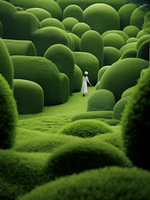 綠意蔓延，仙境漫步：奇幻繪畫風格，靈感源于Hiroshi Nagai與Ebru Sidar，喚醒你內心的奇跡。