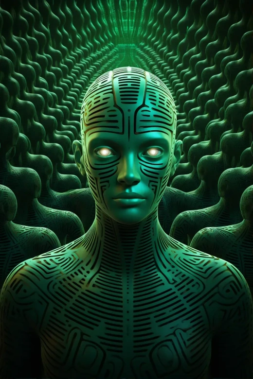 精神分裂安卓機器人的噩夢外星生物