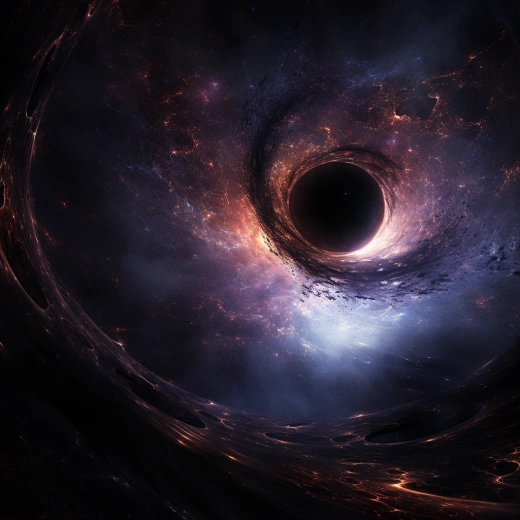 星空中的黑洞變成了黑曜石球