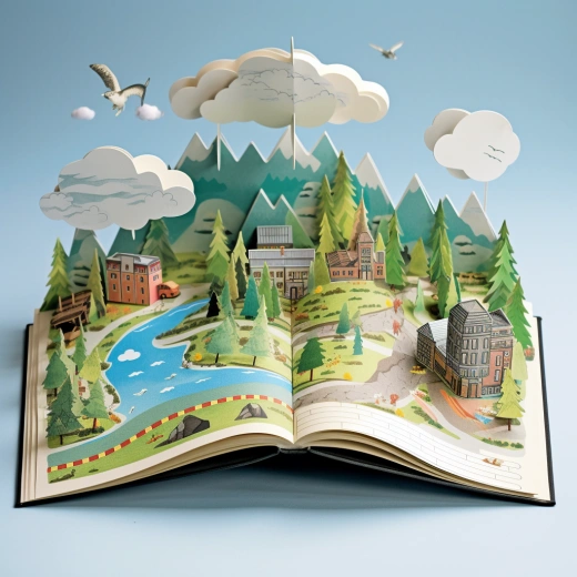 3D彈出書一個旅行目的地