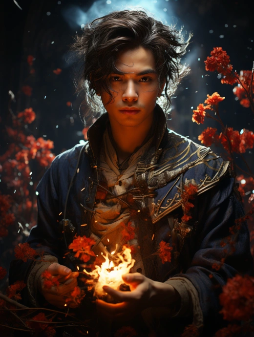 熾熱紅藍相間，哪吒神話華服現。