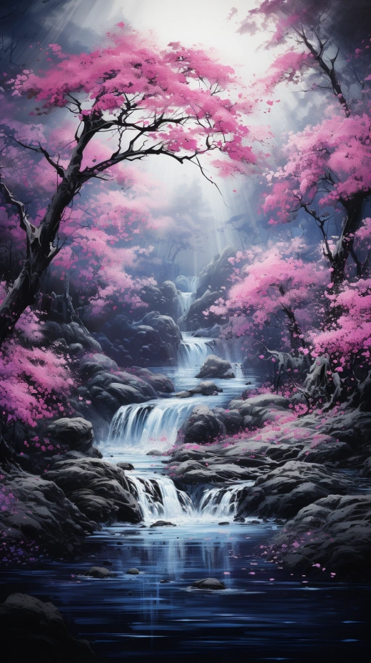 《流動的瀑布，美麗的樹木：幻覺噴漆藝術中的真實光影》
