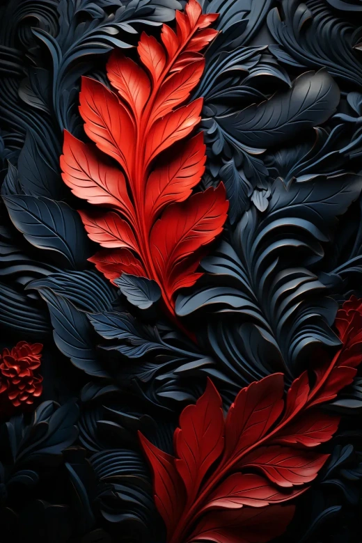 時尚葉子與毛利紋理