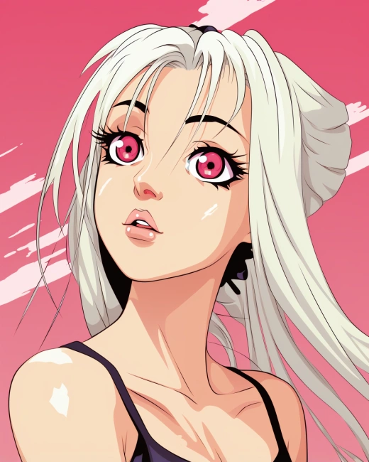 《愛·歌妮卡嘎嘎，在《Love Hina》風格中，由赤松健創作的動畫截圖》