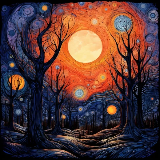 超凡細節：梵高星夜的提伯頓式高度哥特風格