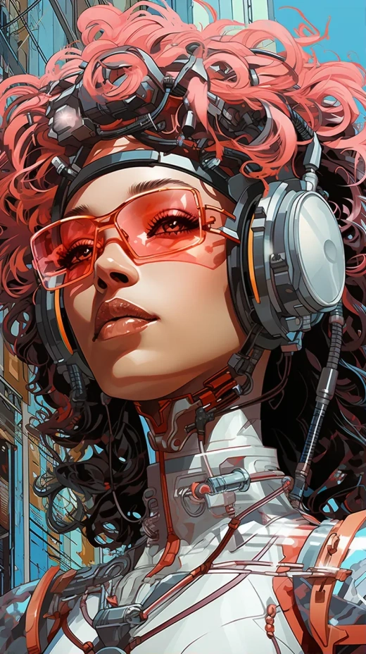五彩斑斕的賽博朋克風(fēng)超詳細(xì)插畫，靈感來源于Geof Darrow、Makoto Shinkai、Moebius、Philippe Druillet等大師。