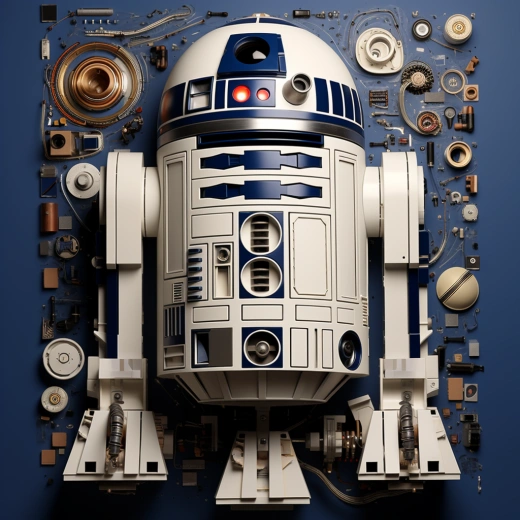 星球大戰R2-D2：Gary Caulker在Dribbble上的拼貼風格作品