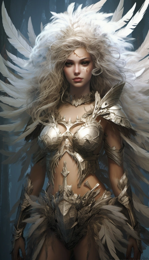 《羽翼綻放：半鳥半人美麗人偶》