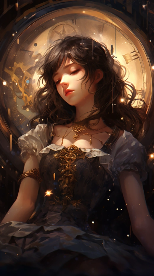 “星夜夢幻，紅眸少女，夜晚雪舞，喚醒你的神秘心弦”