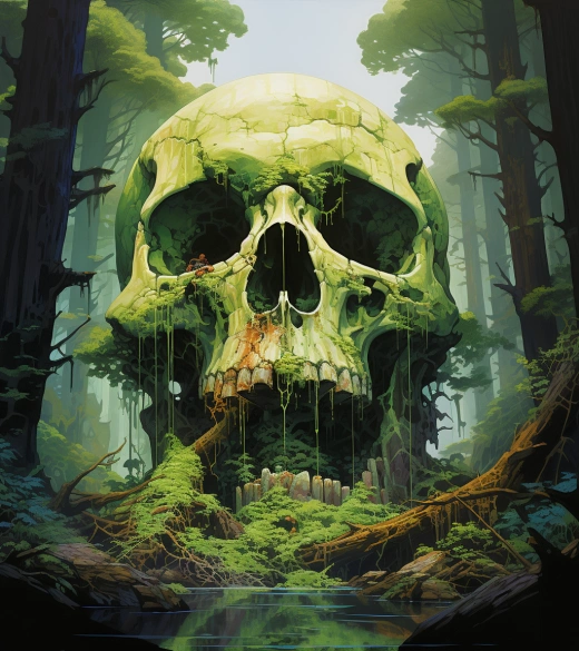 神秘北方：林间浮现巨大头骨，2D游戏风格的航拍揭秘中国北方地貌