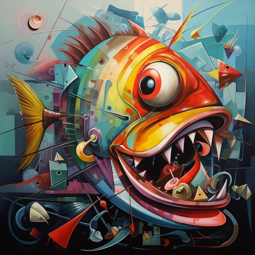創意之光：藝術世界中的華麗深海光魚